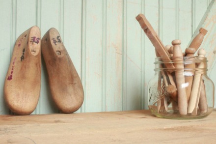 vintage wooden infant shoe lasts at worthygoods textile at Etsy.com